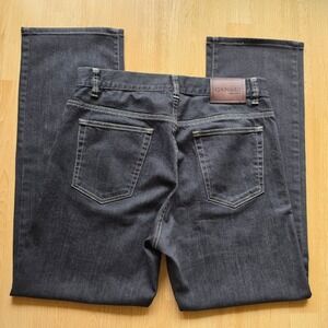 Canali Mens Made in Italy Black Lightweight Straight Leg Stretch Jeans Size 33